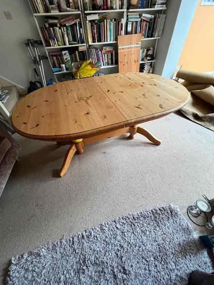 Photo of free Ikea Pine dining table (extended) (North Finchley N12) #1