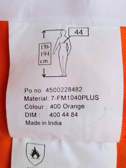 Photo of free Men's Overalls, Firemaster Plus, 44" (AB25) #2