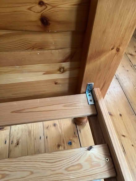 Photo of free Double wooden bed frame + mattress (E10) #4