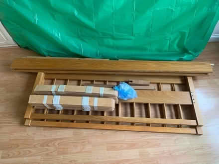 Photo of free Oak double bed frame (Abbots Langley (WD5)) #3