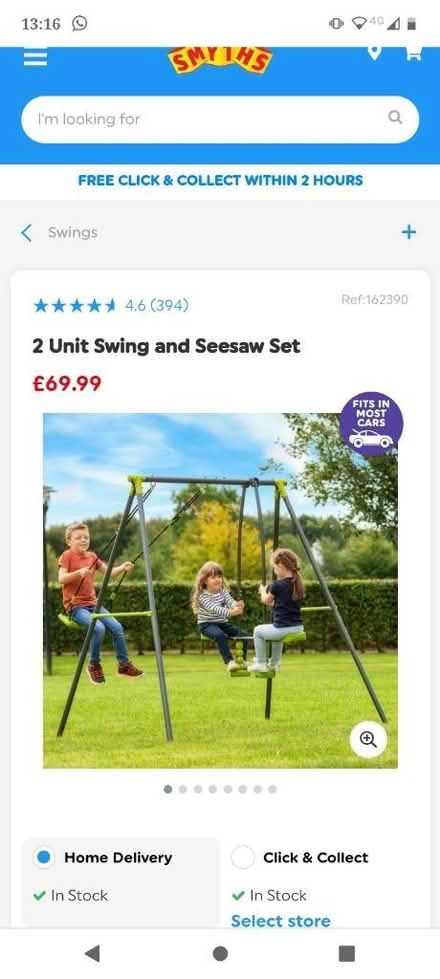 Photo of free Smyth's 2 Unit Swing and Seesaw Set (Heaton Chapel SK4) #1
