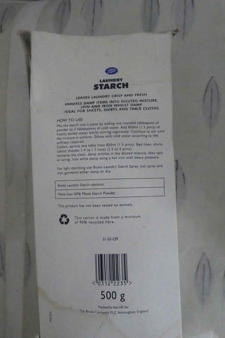 Photo of free Laundry starch powder (Bromley BR1) #2