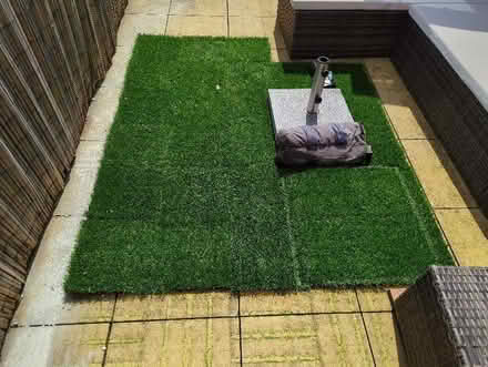 Photo of free 26 fake grass tiles (Seven Sisters N15) #1