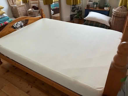 Photo of free Double wooden bed frame + mattress (E10) #3