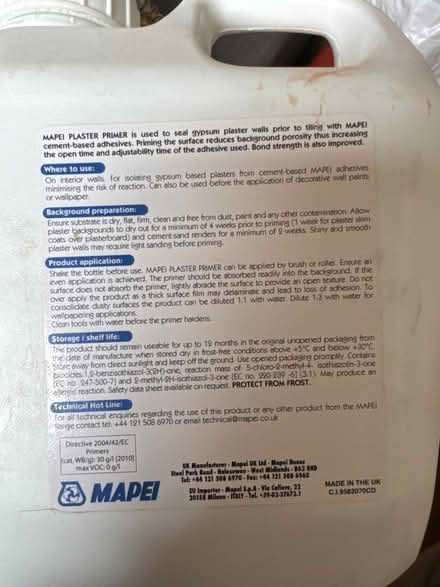 Photo of free Plaster primer (Anfield) #2
