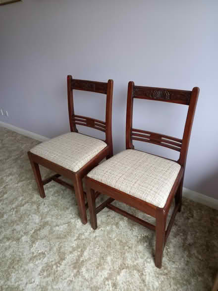 Photo of free 2 dark wood chairs (RG6) #1