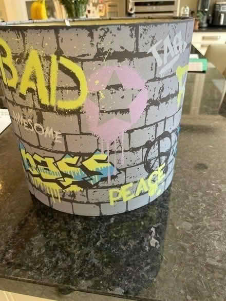 Photo of free Graffiti Light/ lamp shade (Southfields SW19) #1
