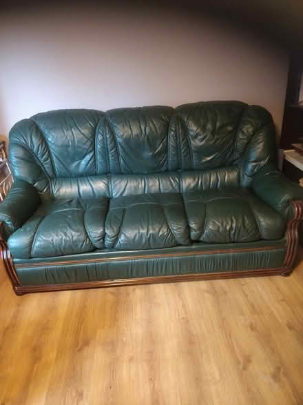 Photo of free Leather couch and recliner chair (Dublin 12.) #3