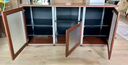 Photo of free Mid-Century modern media cabinet (Mont Sereno/Los Gatos)