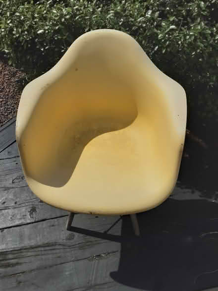 Photo of free Yellow chair & Green chair plastic with wood legs (Dorridge B93) #3
