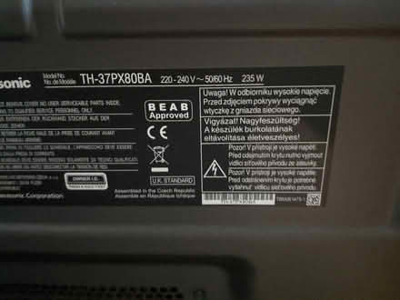 Photo of free Working 37in plasma TV (SE8 (near Surrey Quays)) #2