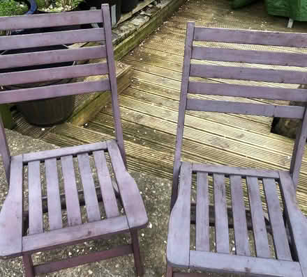 Photo of free Two garden chairs & umbrella. (Bulwell NG6) #2