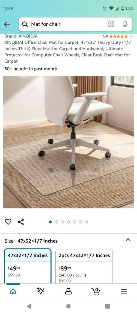 Photo of free Office chair mat for carpet (Sitka circle)