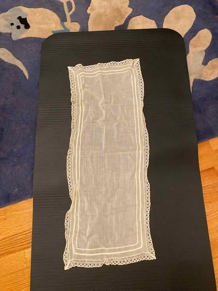 Photo of free Small cotton and lace table runner (Waltham near Belmont line) #1