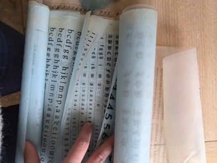 Photo of free Letraset instant lettering (University Area RG1) #2
