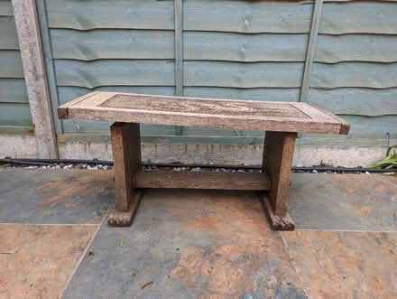 Photo of free Wooden table with dragon (Grove Park SE9) #2