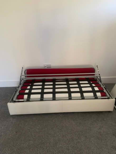 Photo of free Furniture Village Italian Leather Cream Sofa Bed (ME9) #2