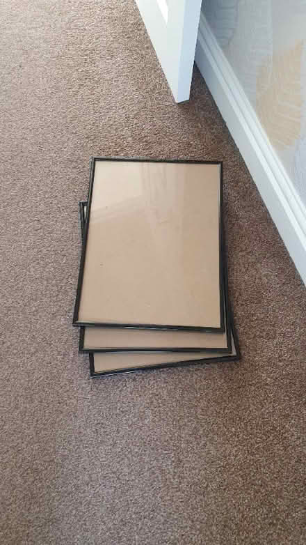 Photo of free Black plastic picture frames x3 (Hockley Heath CP B94) #1