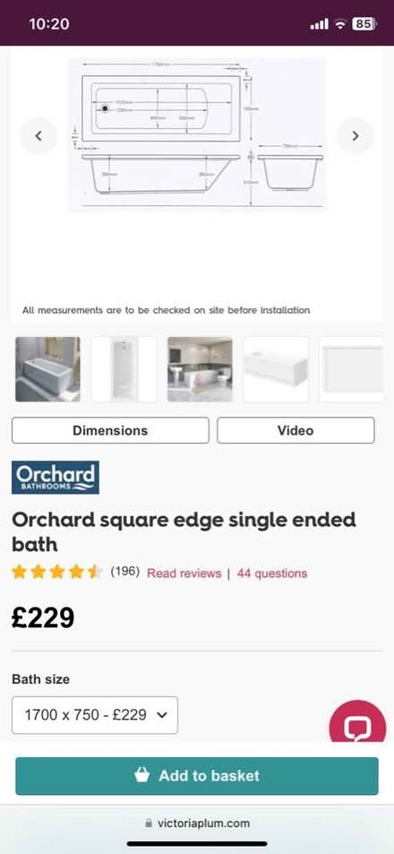 Photo of free acrylic bath -brand new (South Croydon) #2