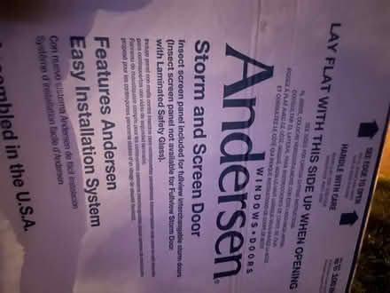 Photo of free Used Andersen Glass Storm Door (Livonia) #2