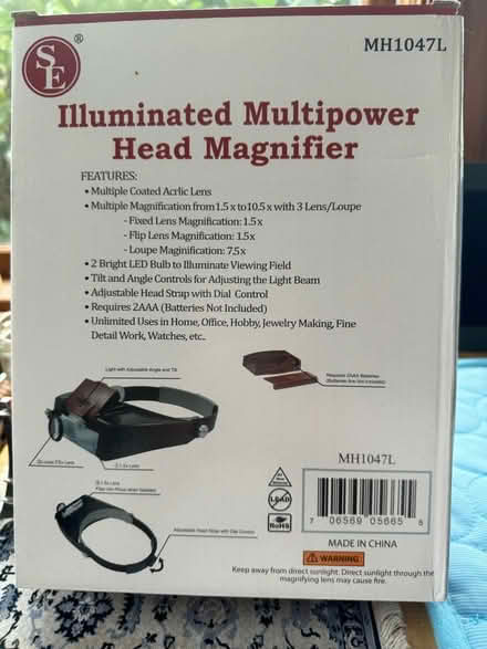 Photo of free Illuminated Head Magnifier (Lexington center) #2