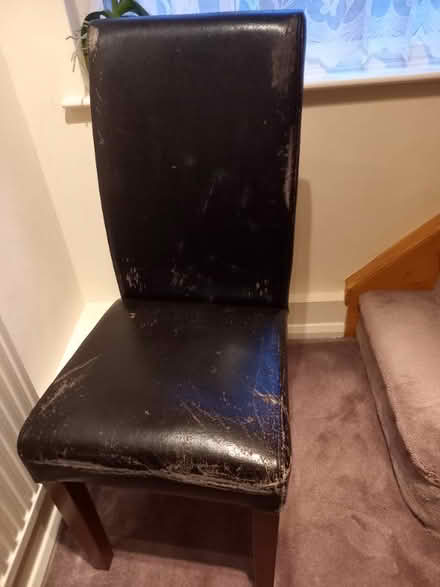 Photo of free 6 leather dining chairs (Lancing BN15) #3