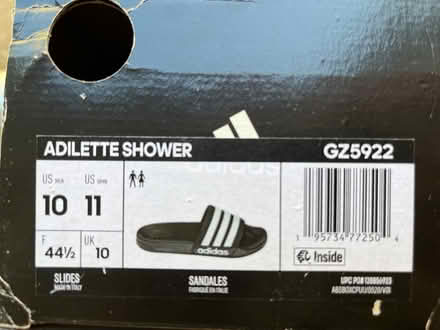 Photo of free Men’s Size 10 Adidas Shower Slides (Maxwell Park) #3