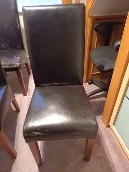 Photo of free 6 leather dining chairs (Lancing BN15) #1