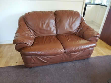 Photo of free leather 2 seater sofa (Colindale NW9) #1