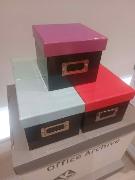 Photo of free 5 Small Storage Boxes (East Grinstead town centre) #2