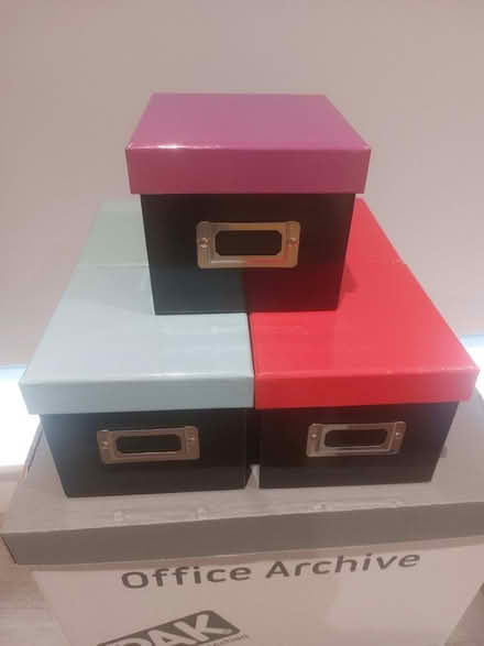 Photo of free 5 Small Storage Boxes (East Grinstead town centre) #1