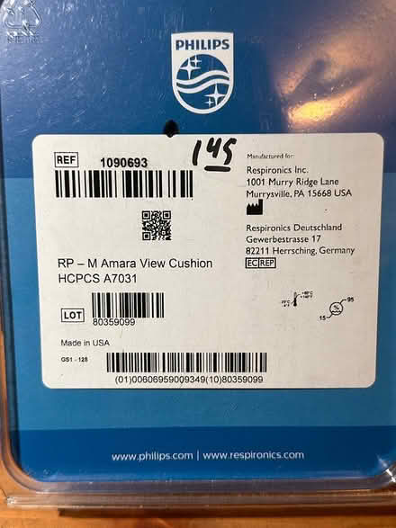 Photo of free CPAP mask M Amara View Cushion (Rosegarden area San Jose) #2