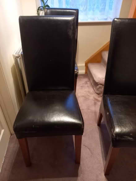 Photo of free 6 leather dining chairs (Lancing BN15) #2