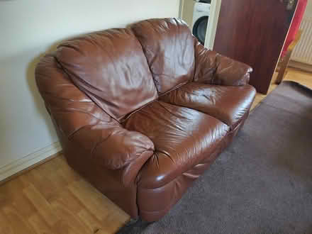 Photo of free leather 2 seater sofa (Colindale NW9) #2