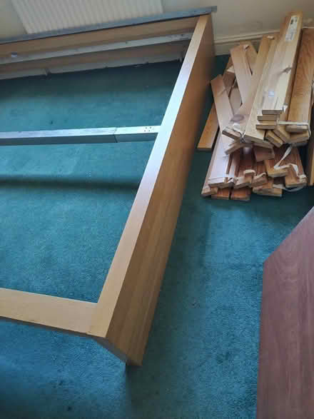 Photo of free wood ikea bed frame and table (Colindale NW9) #2