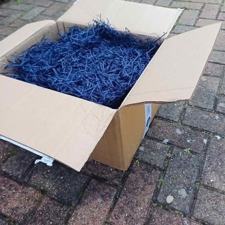 Photo of free Blue cardboard shreds (Bedford) #2