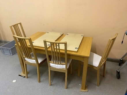 Photo of free Extending table and four chairs (Gosforth NE3) #1