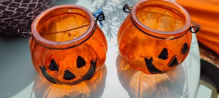 Photo of free Two tea light holders halloween glass jars design (Lightpill GL5) #1