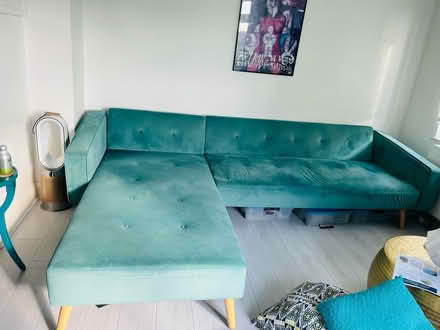 Photo of free Corner sofa (needs fixing) (SW1V Pimlico) #1