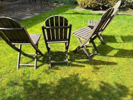 Photo of free 4 wooden garden chairs (Stivichall CV3) #2