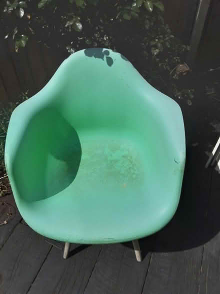 Photo of free Yellow chair & Green chair plastic with wood legs (Dorridge B93) #2