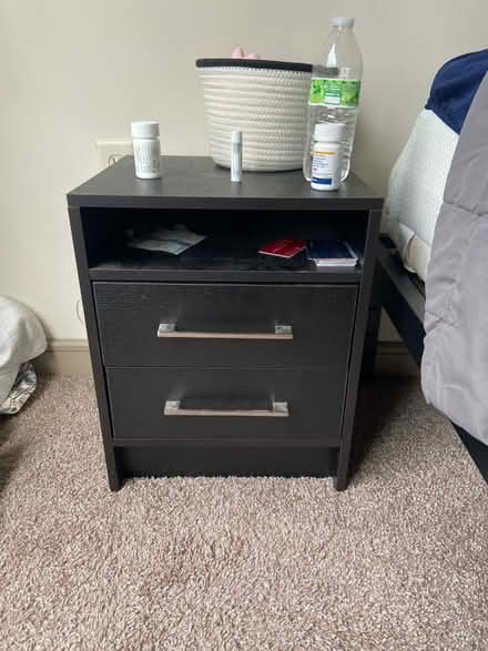 Photo of free Black nightstand (Station Nine Apartments) #1