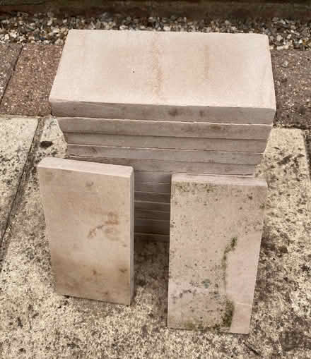 Photo of free 15 smooth sandstone tiles (Fleetville AL1) #1