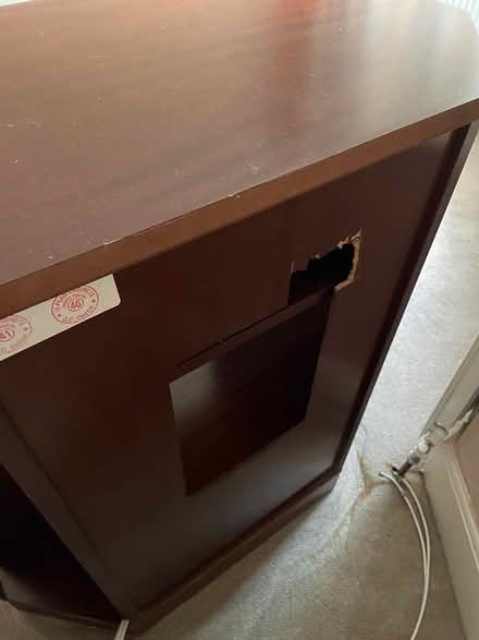 Photo of free Mahogany stereo cupboard, cd rack (Sidcup DA15) #4