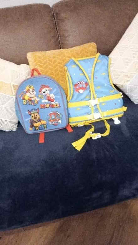 Photo of free Kids paw patrol bag and swim jacket (Farington PR25) #1