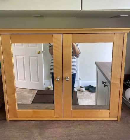 Photo of free Bathroom fittings- cabinet, glass shelf and light fixture (Charlton OX12) #2