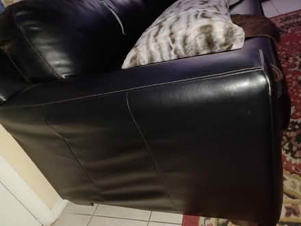 Photo of free Beautiful Faux leather couch sofa (Blossom Hill Road) #2