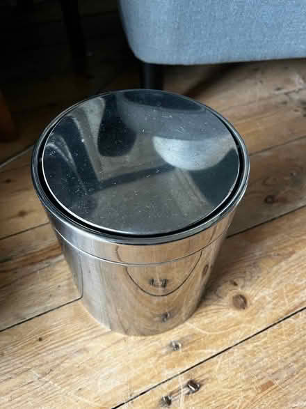 Photo of free Small Chrome swivel top bin (Marple SK6) #1