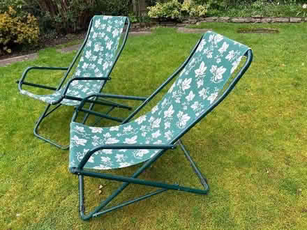 Photo of free 2 green canvas garden chairs (Stivichall CV3) #4