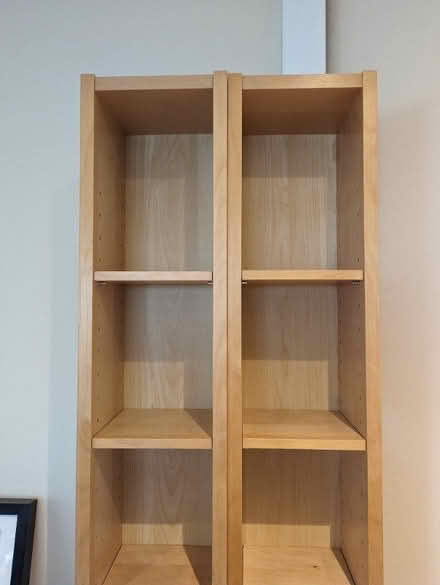 Photo of free IKEA Billy Birch finish narrow bookcases/CD/Blu ray (Southhouse EH17) #3